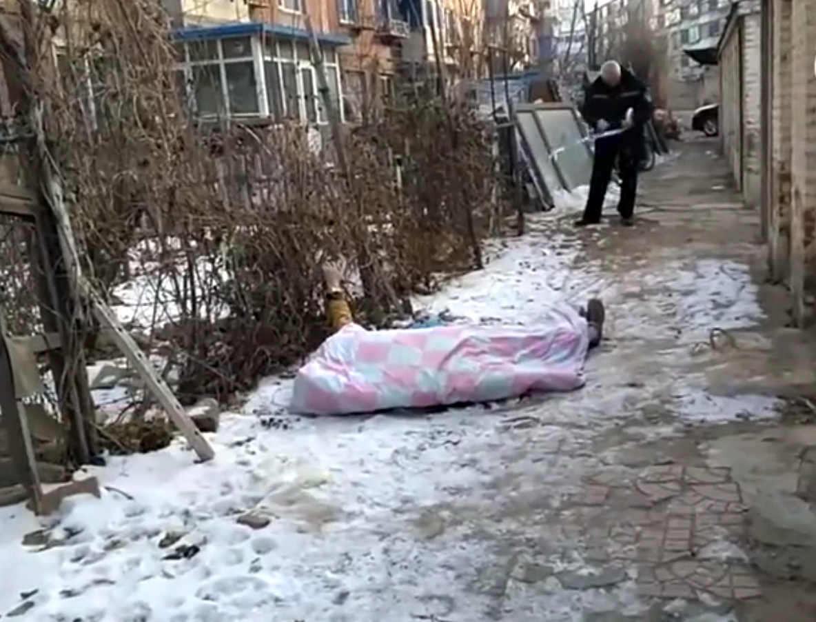 内蒙古女子被冻死图片