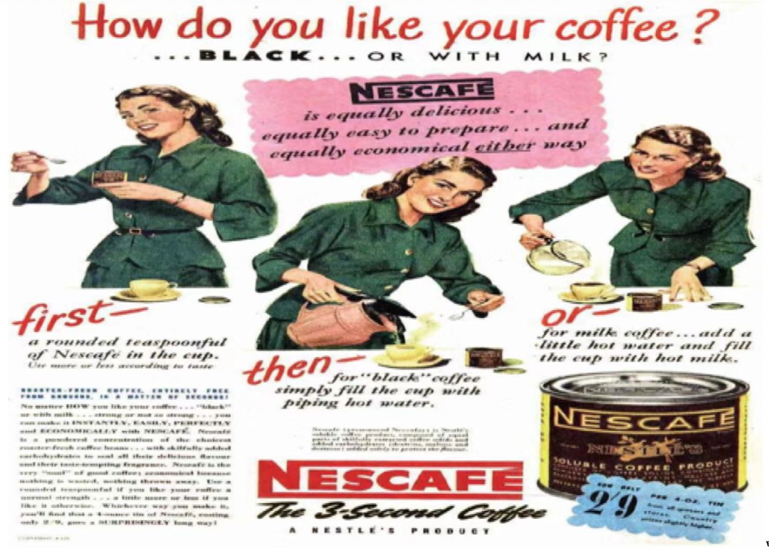 1980年雀巢咖啡广告图片