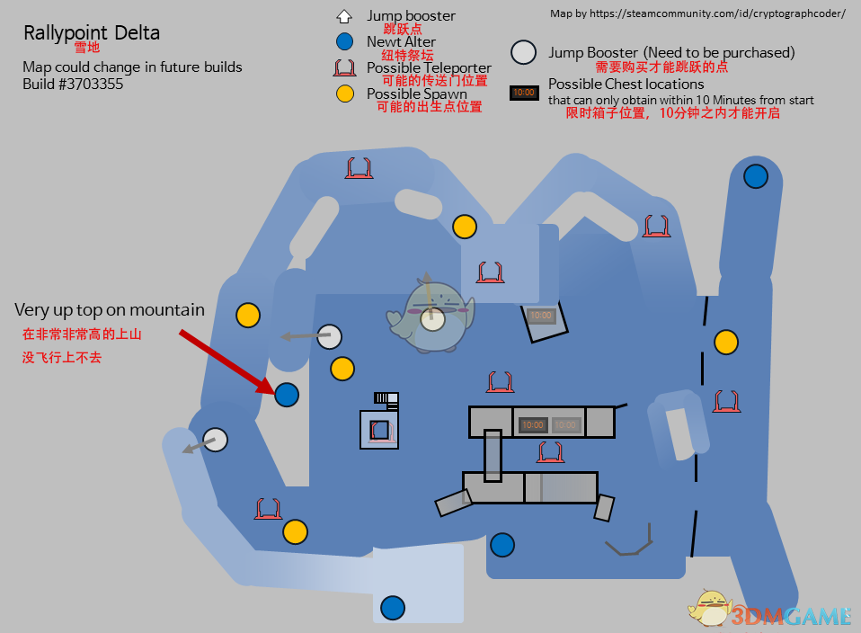 《雨中冒险2》雪地地图全重要地点位置分享