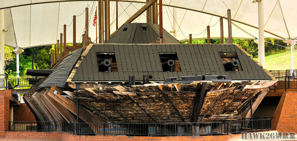 图说:美国联邦海军"开罗"号铁甲舰 被水雷击沉的第一个牺牲品