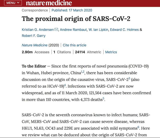 推荐■美国病毒学家：新冠病毒的较弱版本可能已传播数年