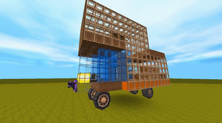 迷你世界:200平超大房车才叫酷,6步建造完,玩家:想住哪里都行