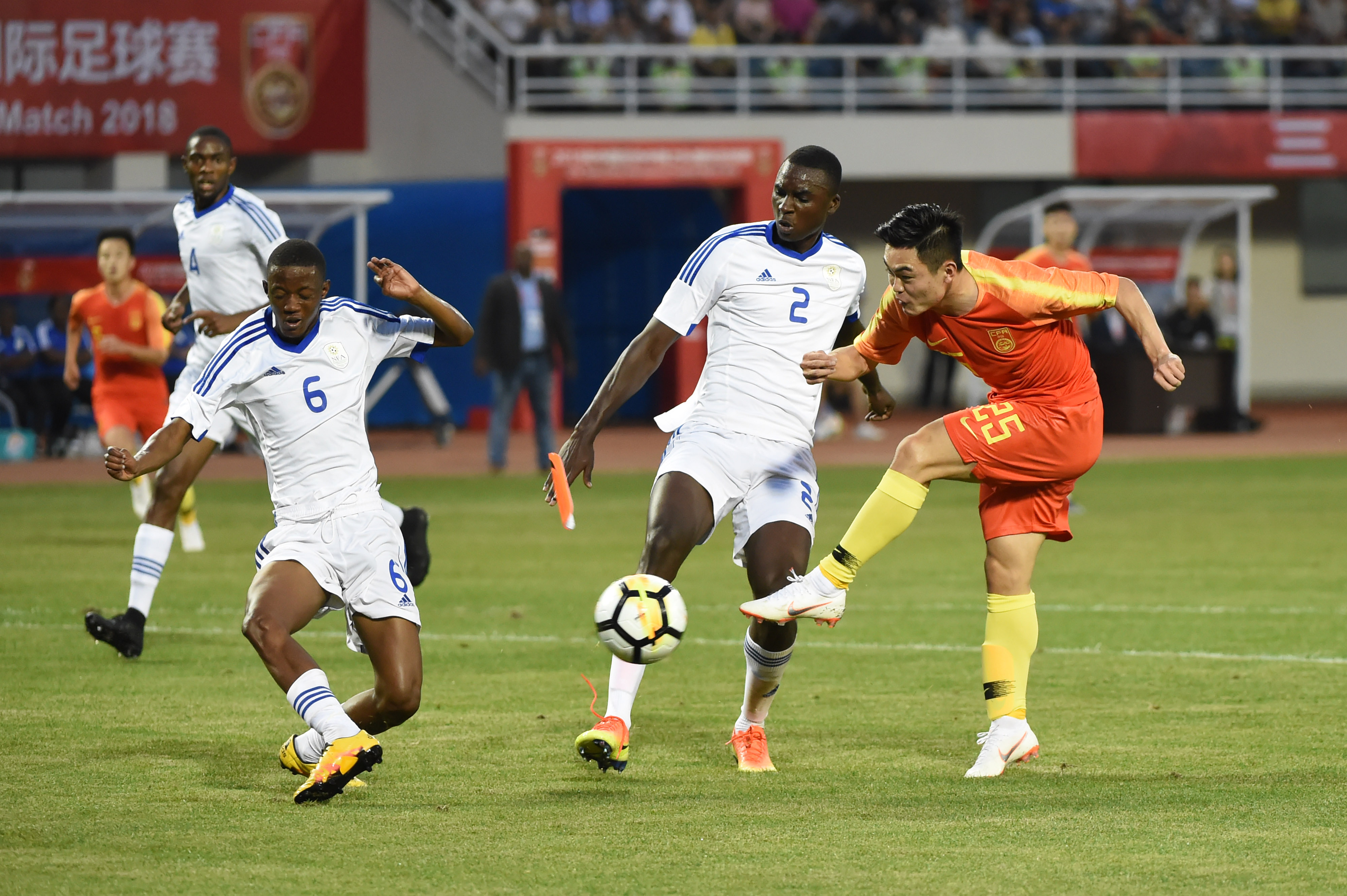 足球——友谊赛:中国u23胜纳米比亚u23(5)