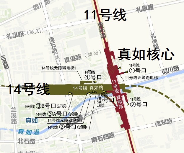 上海轨道交通14号线真如站结构公示:与普陀区真如副中心融为一体