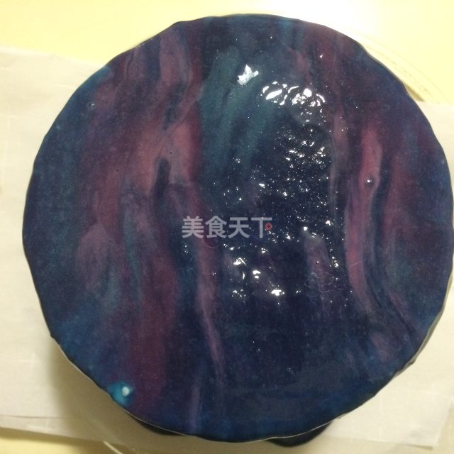 银河镜面蛋糕,这星空的颜色看着都很美