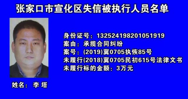 河北新一批失信被执行人名单曝光!有人因4100元被点名