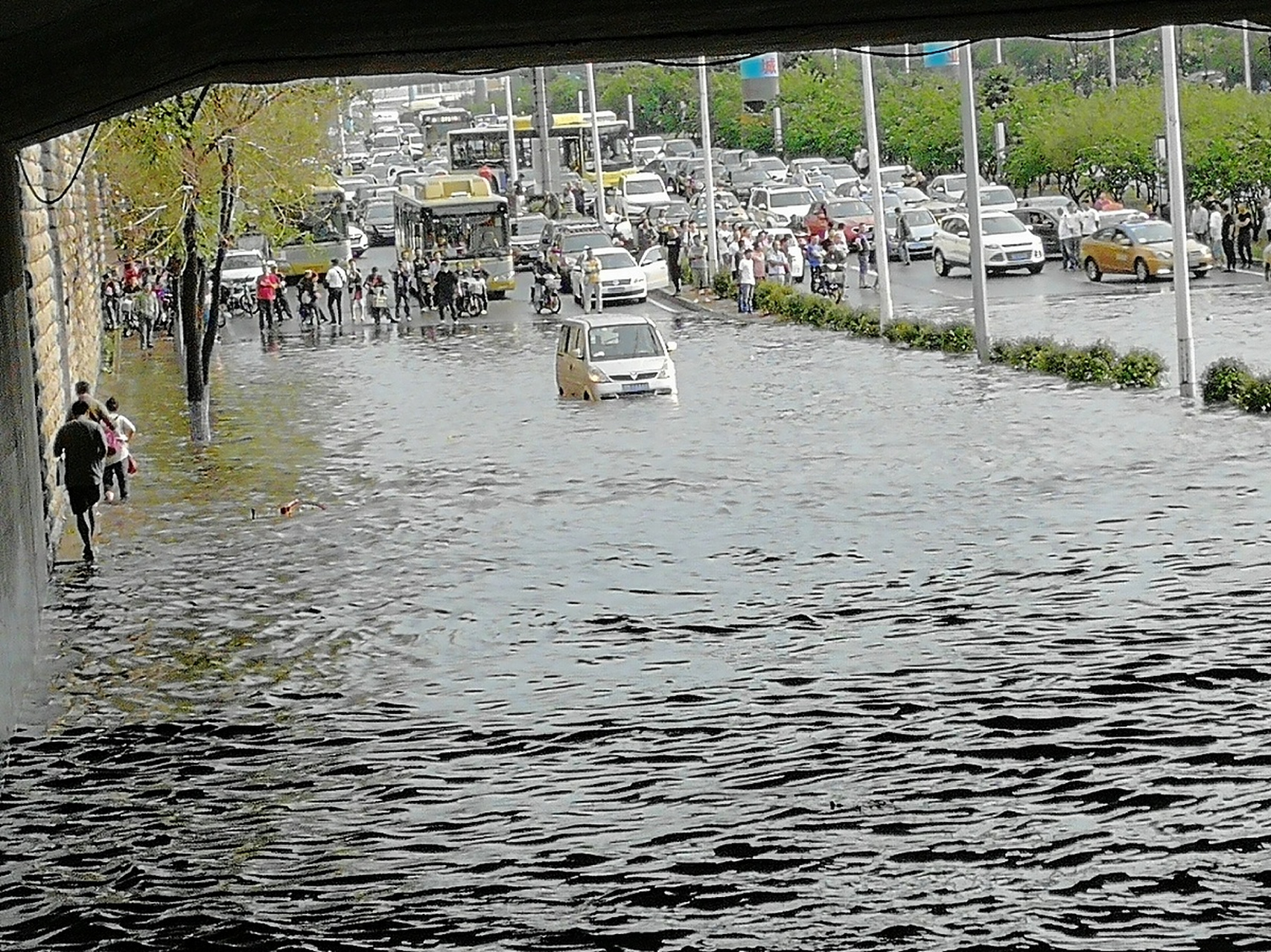 河北张家口暴雨图片