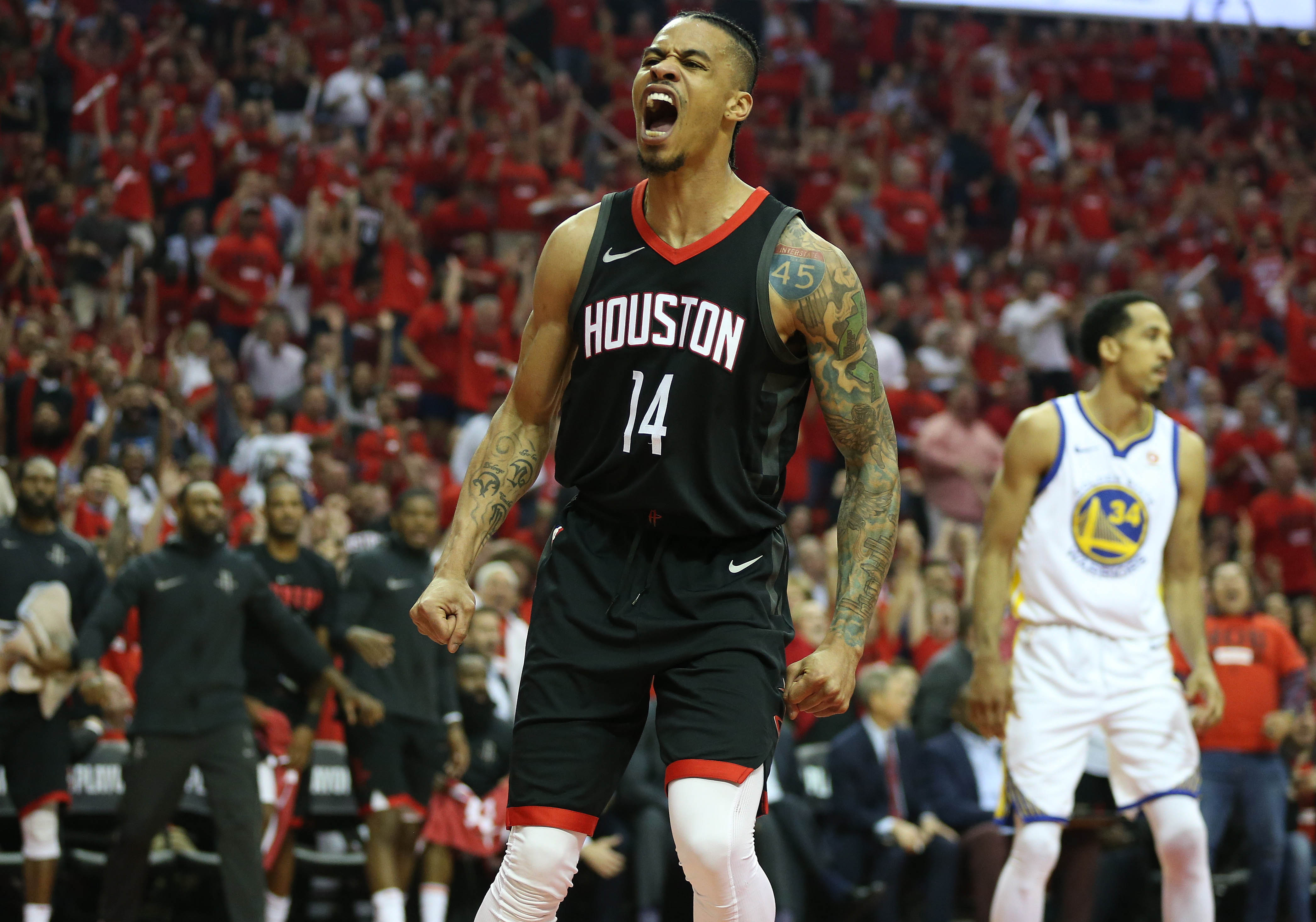 篮球——nba西部决赛第二场:火箭胜勇士(1)