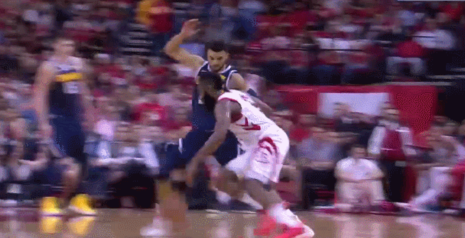 杂耍!大胡子登哥晃倒穆雷,再秀后撤步三分