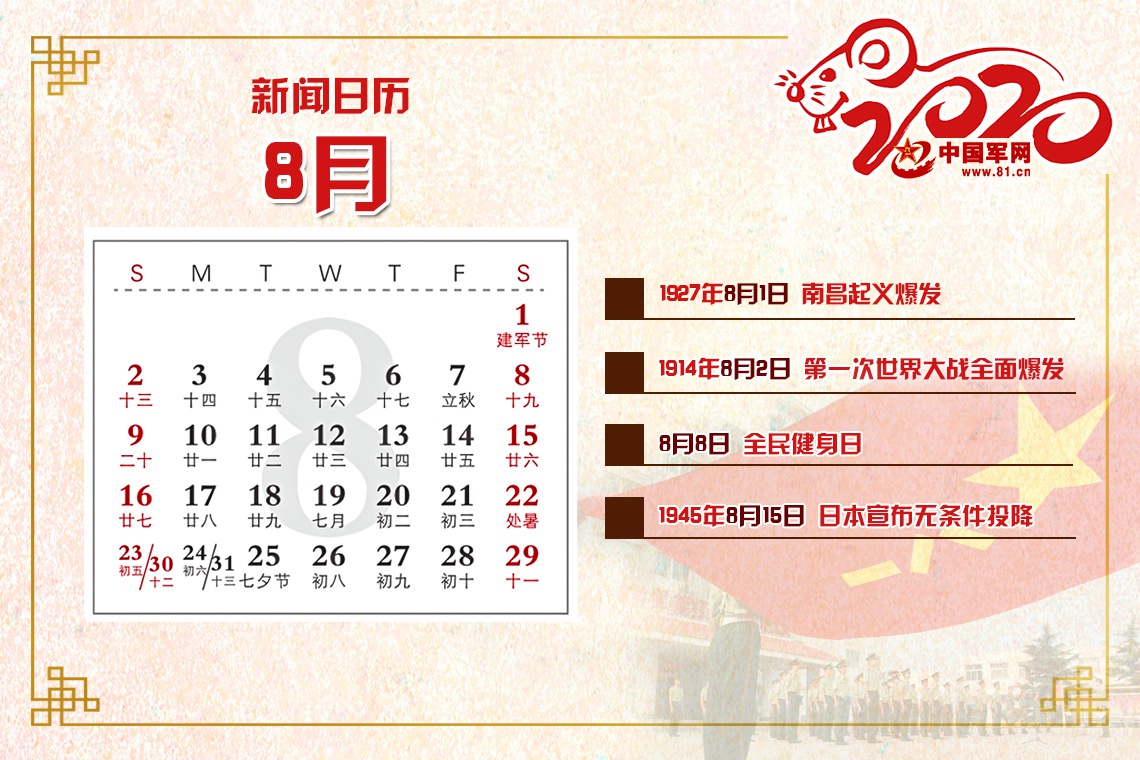 你关注的2020年新闻日历来了! 你关注的2020年新闻日历来了!