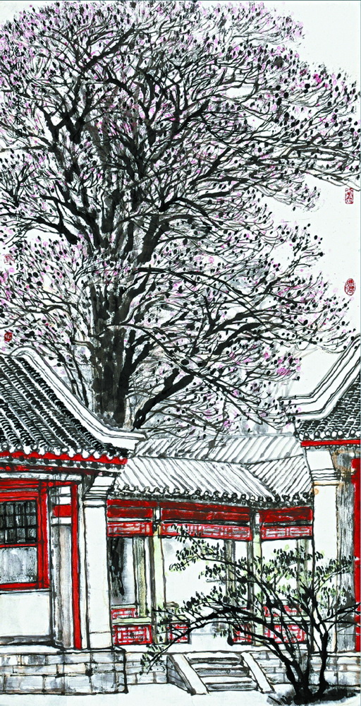 以意描绘,张仁芝坚持对景写生与心灵感悟,"京风墨韵"自有情