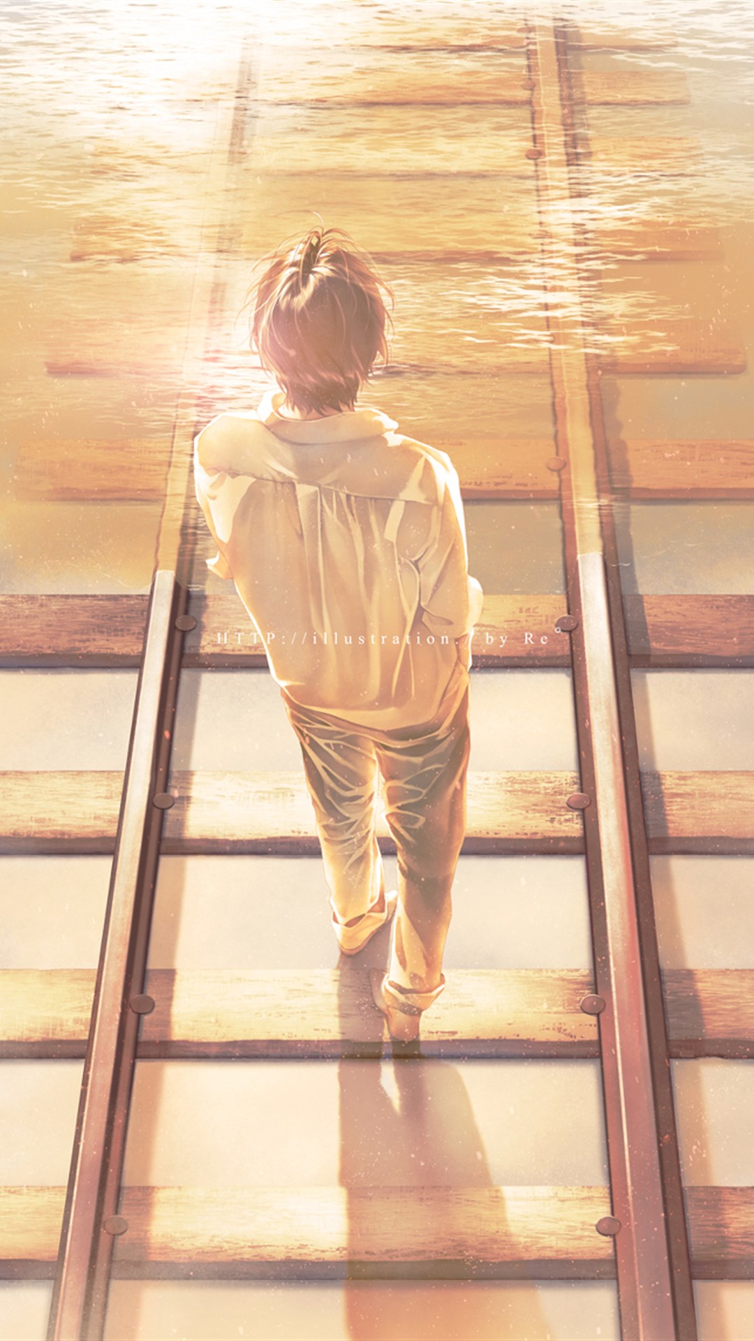 意境唯美的男生插画,既有青春的浪漫,又掩不住年少的忧伤