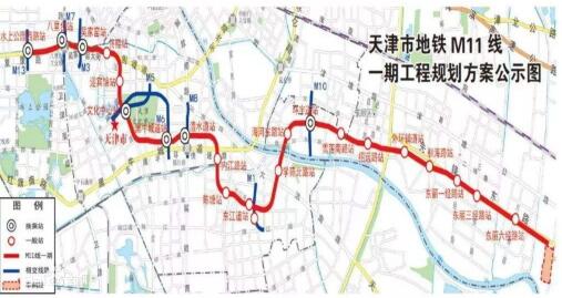 天津11号线最新线路图图片