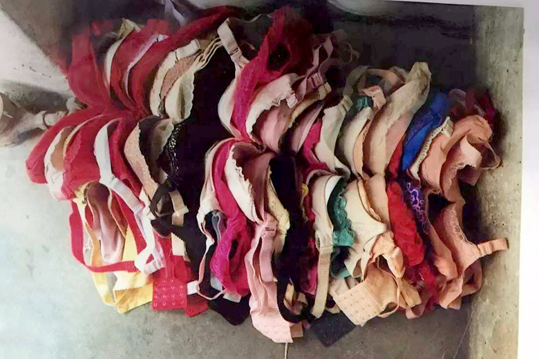 江苏一男子专偷女士内衣,家中堆积成山,被抓时着粉色少女系睡衣