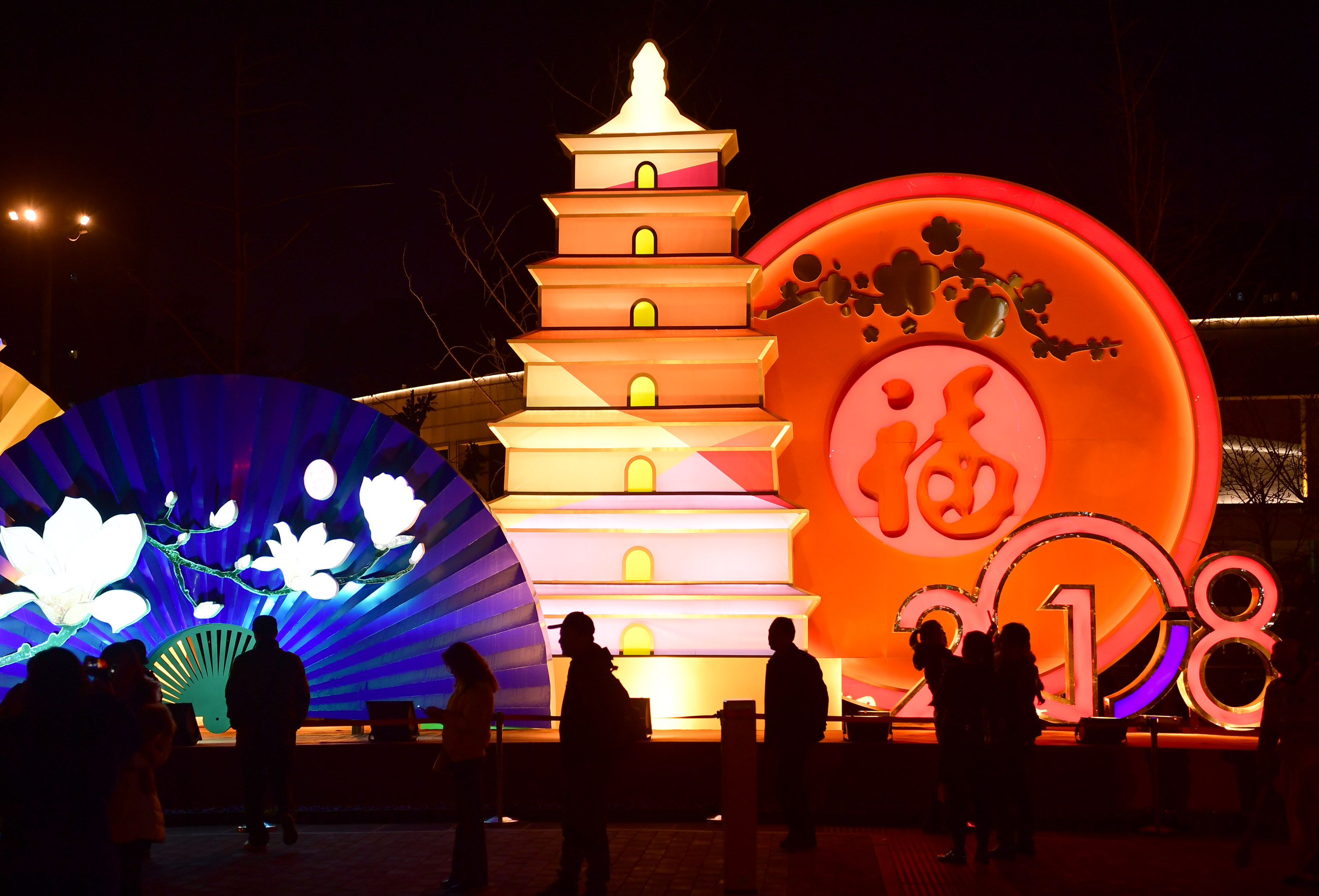 西安过年夜景图片