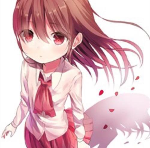 找一个头像 二次元的 一个女生嘴里咬着皮筋 穿着红衣服 黄头发 用