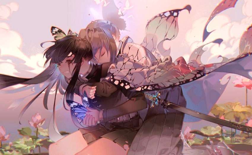 鬼灭之刃:自制版蝴蝶姐妹插画,鳄鱼看完会心痛吗