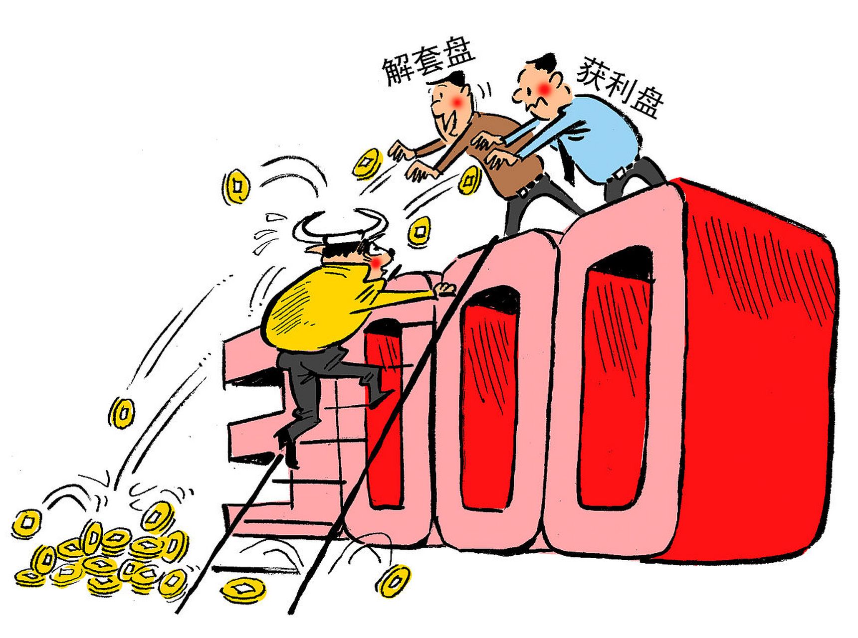 今天护盘的主要是白酒和有色板块,砸盘的是中字头和