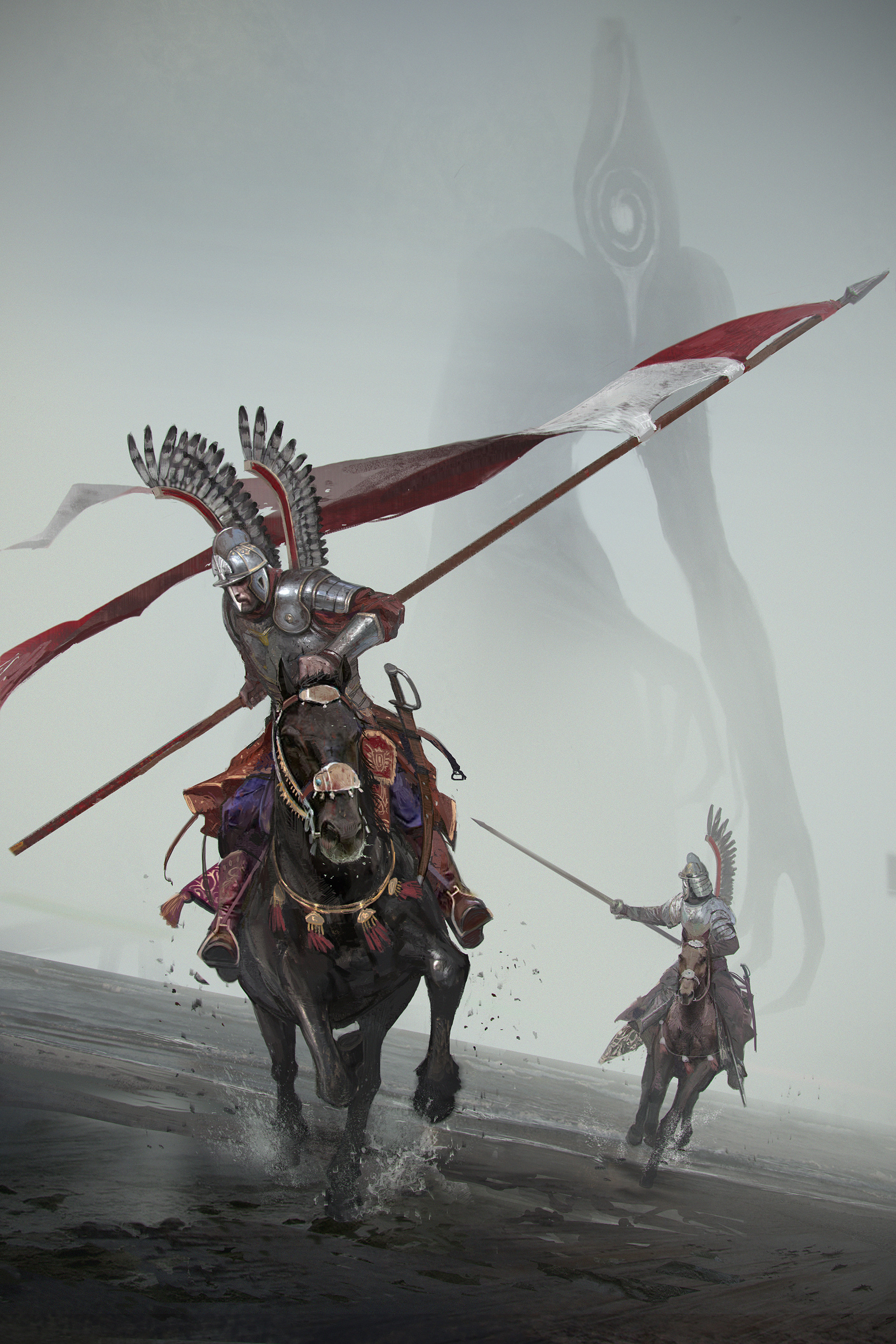 韩国插画师绘制的东亚各国盔甲服饰插画!画面写实风格相当独特