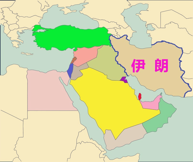 伊朗在地球上的位置图图片