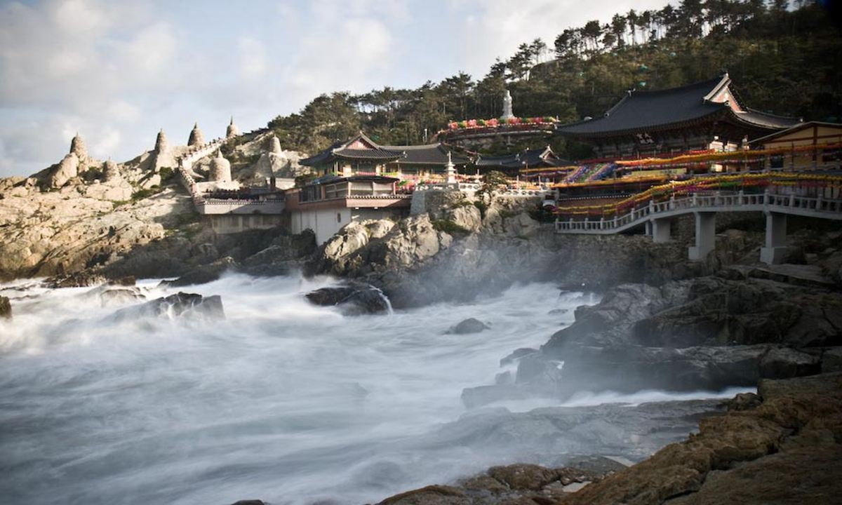 韩国旅行说釜山篇,海东龙宫寺之带你去看韩国海边的寺庙