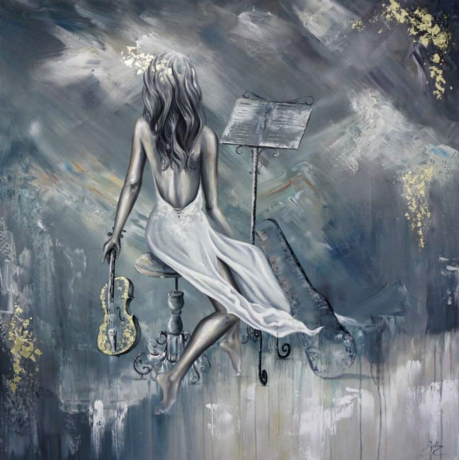 插画:澳大利亚艺术家isabella karolewicz作品-灵魂的碰撞