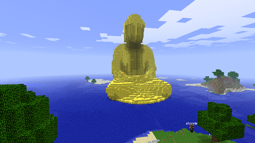 大神在《我的世界》建造如来佛祖雕像,玩家:这不是乐山大佛吗?