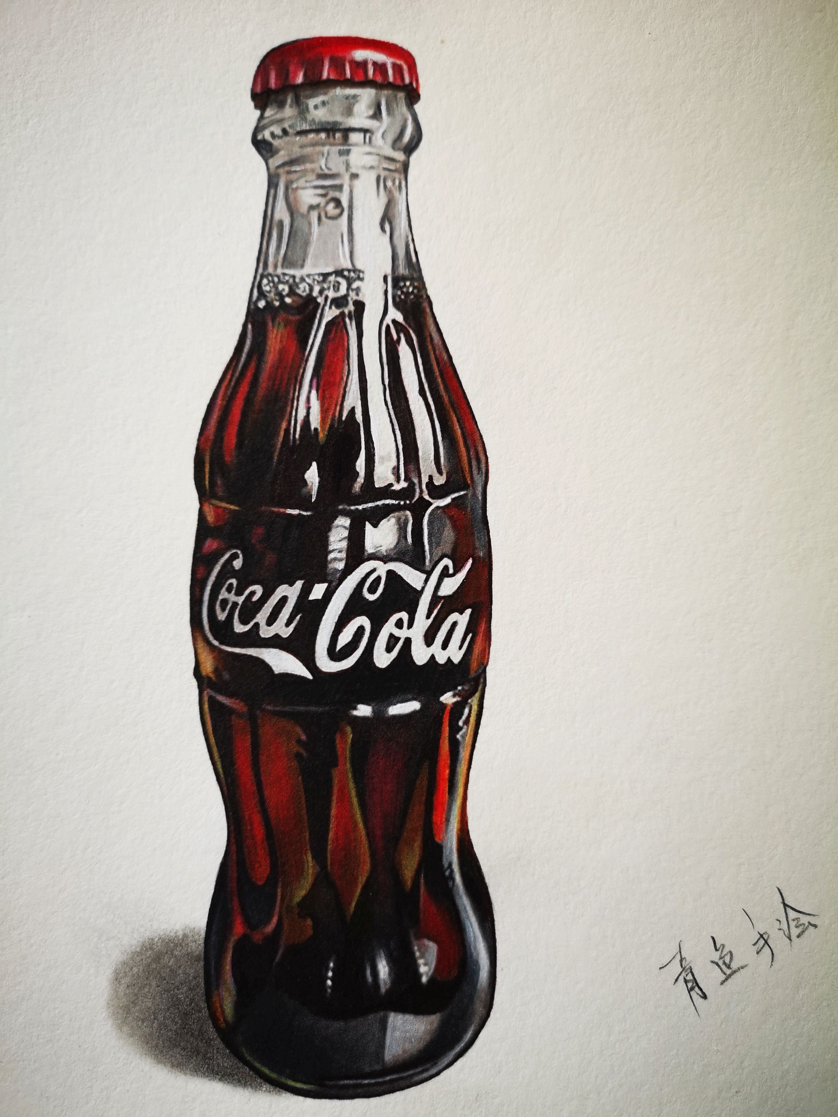 可口可乐瓶画图片