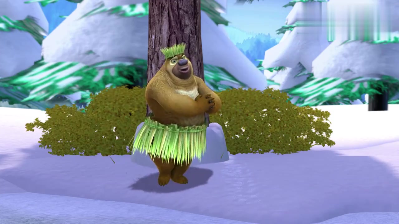 动漫壁纸:熊大熊二用骨头诱惑机器狗,没想到机器狗一点都不上当