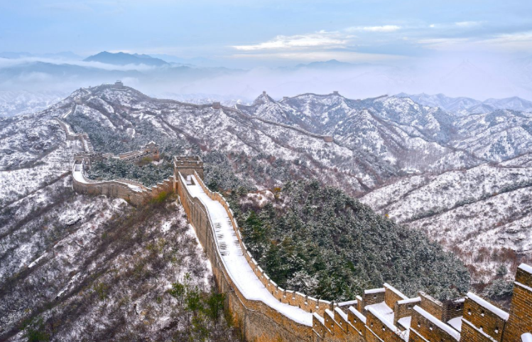 八達嶺,不到長城非好漢,長城的精華部分.八達嶺的雪景.