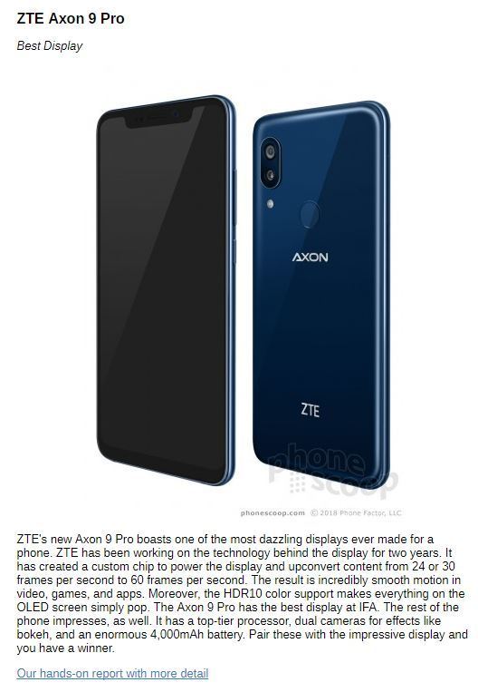 axon vision加持 中兴天机axon 9 pro获多项大奖