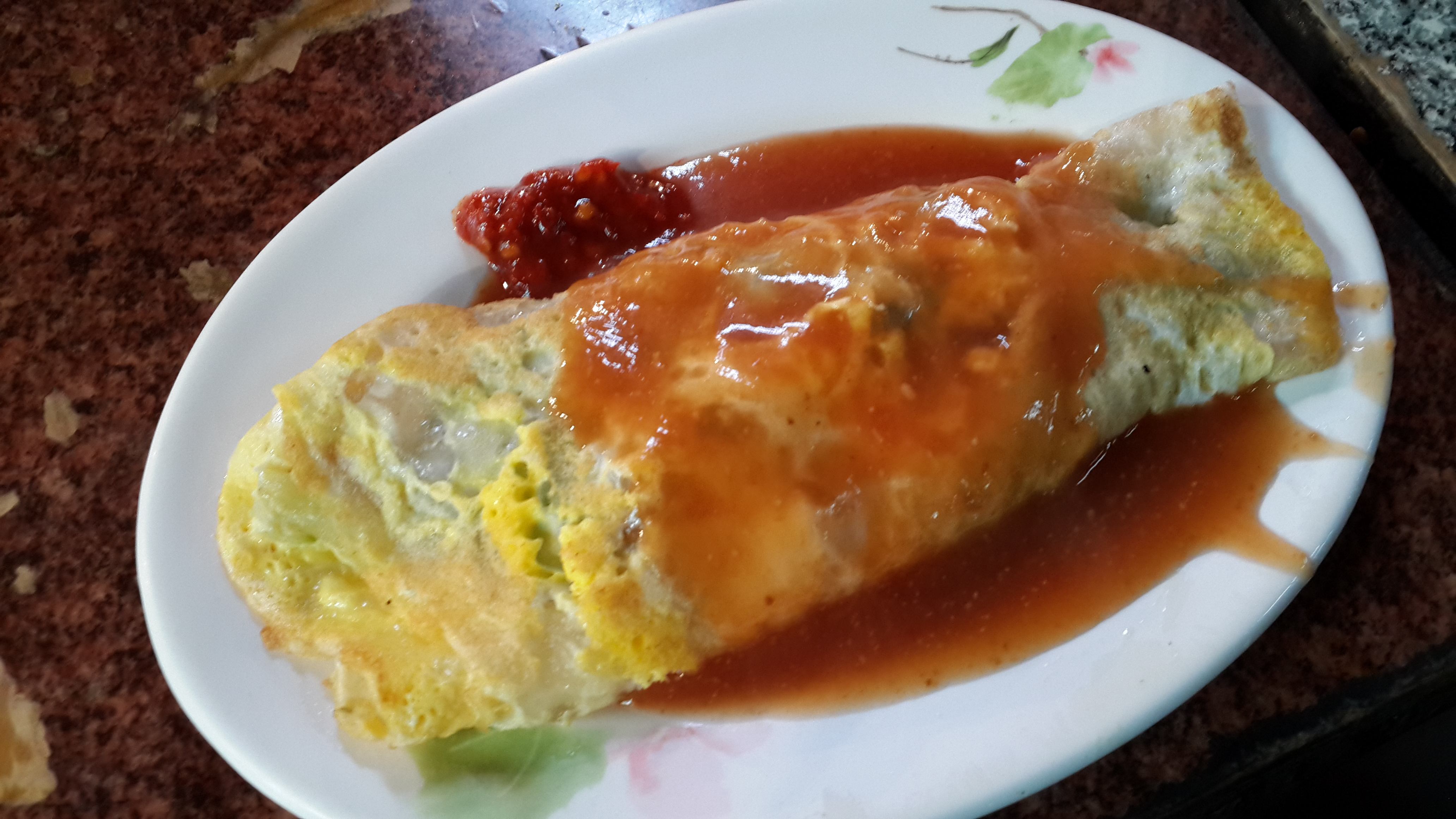蚵仔煎真不愧为一种创意料理,太美味了