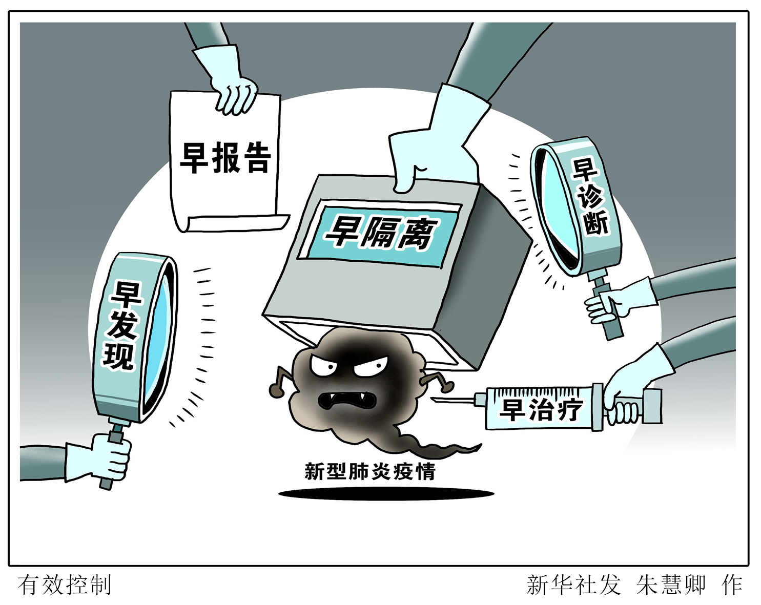 (图表·漫画)「新型肺炎疫情防控·评论」有效控制