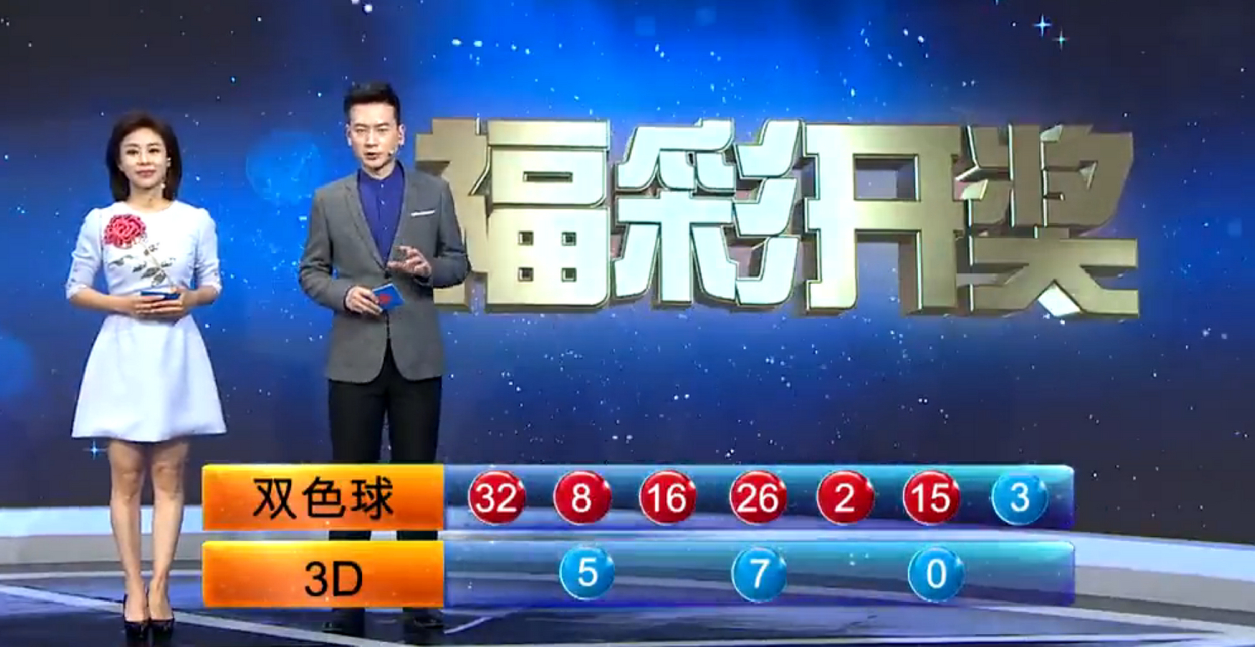 双色球开奖:蓝球03