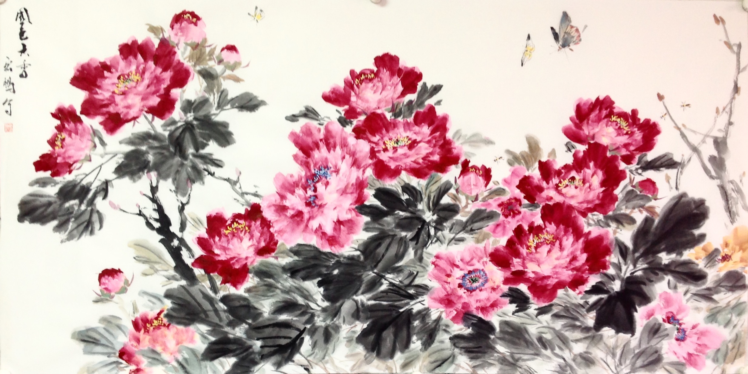 满宏鹏的国画写意牡丹