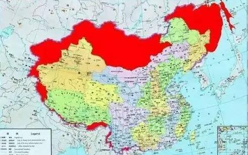 1820年的大清帝国版图,当时领土比如今大得多,大了至少四分之一