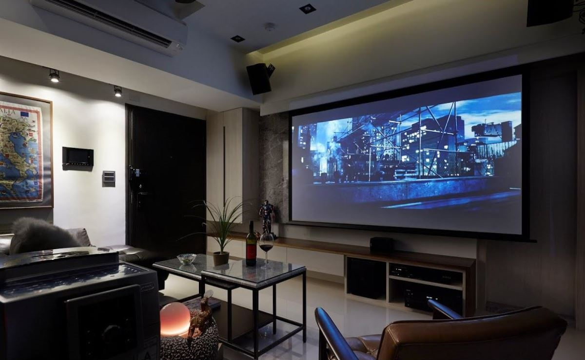 50平小户型装修案例丨家庭影院 畅饮吧台,居家蹦迪指日可待!