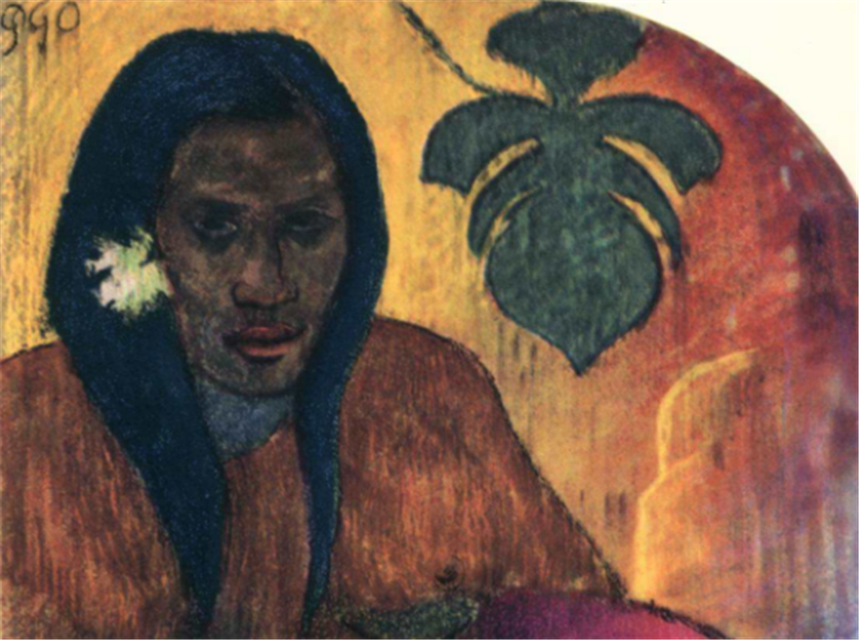 由于向往自然的天性,高更在绘画上开辟了一条新的道路