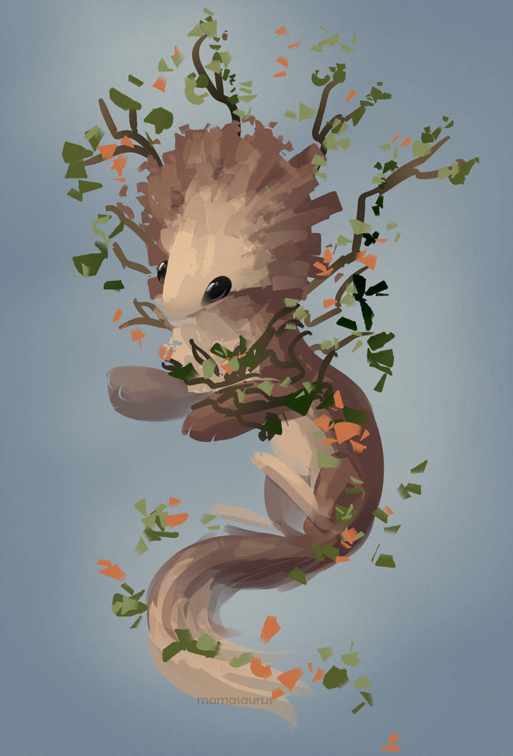 一组风格怪异的动物插画,这种画风不多见