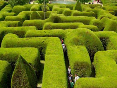 1,雷尼亚克迷宫:雷尼亚克迷宫是世界上最大的植物迷宫,占地面积约4