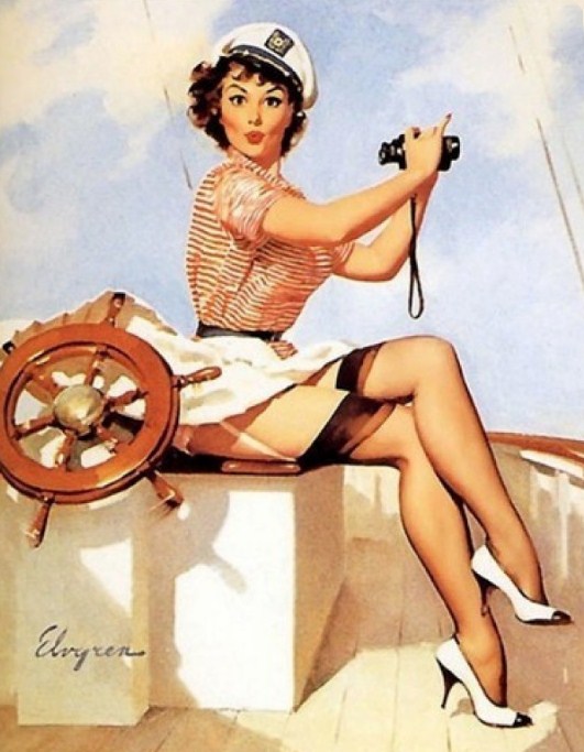 美国五十年代的宣传画:大家都说这是关于征集女海兵的宣传画,但是征集