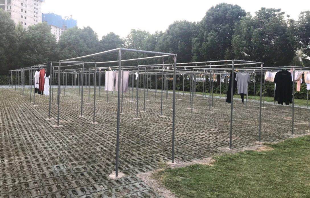 园区一小区晾衣区成"网红"打卡地