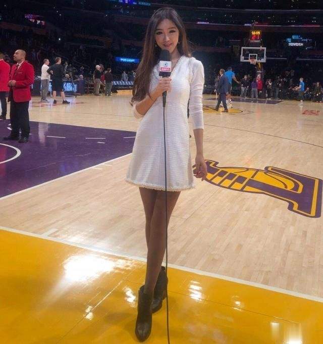 nba最美中国女记者图片