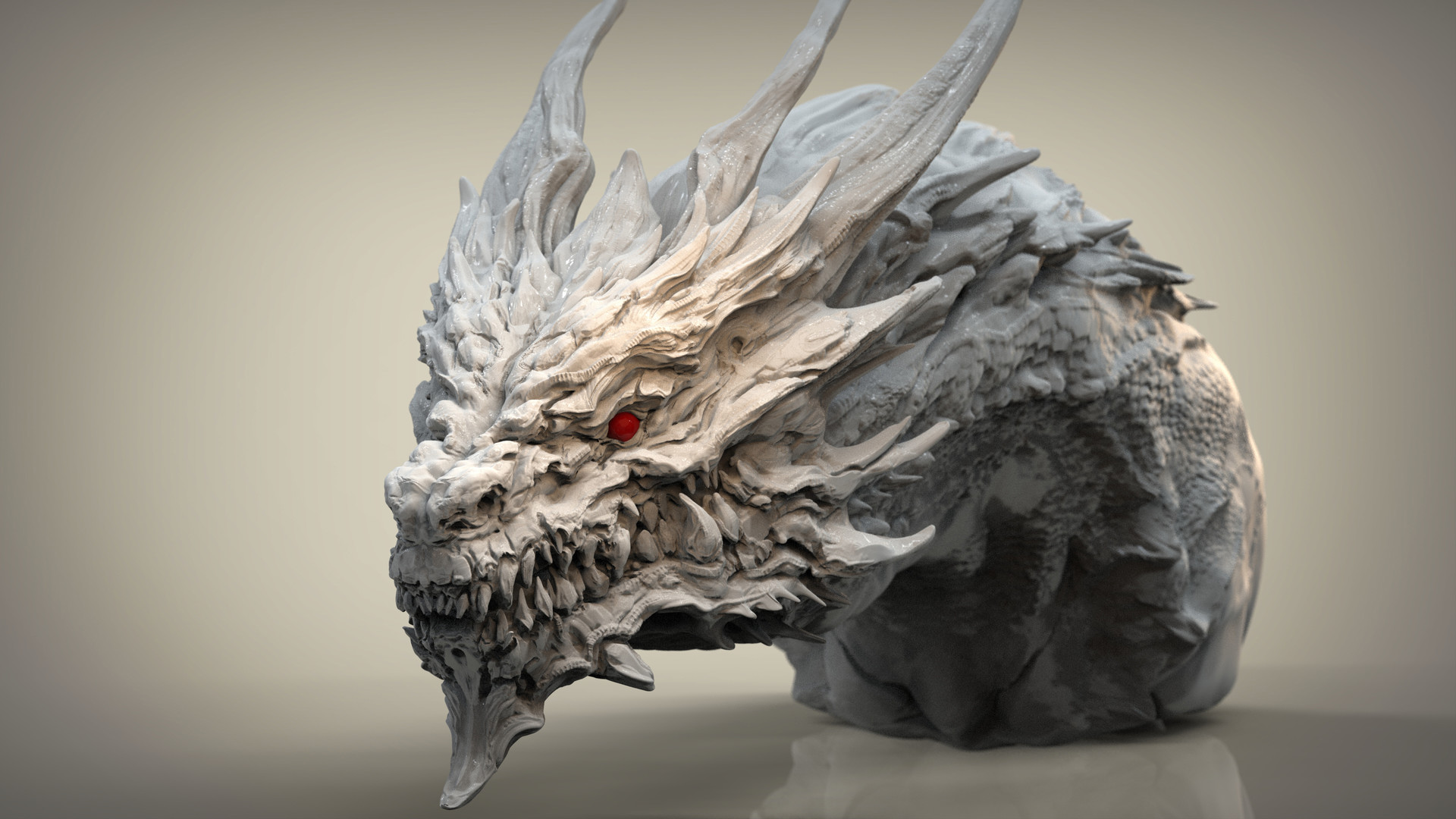 一组龙渲染的很好看 3d建模