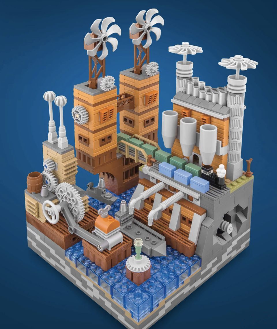 艺术杰作!用小颗粒乐高设计的微型城市,细节完善,精妙绝伦!