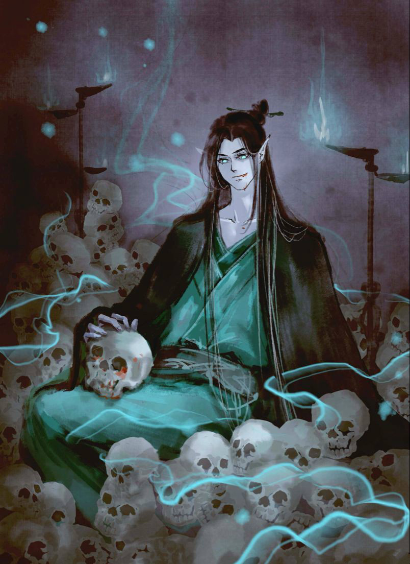 古风人物绘画,人物形态画的特别有神韵,青灯夜游.来自插画师阿顾十一