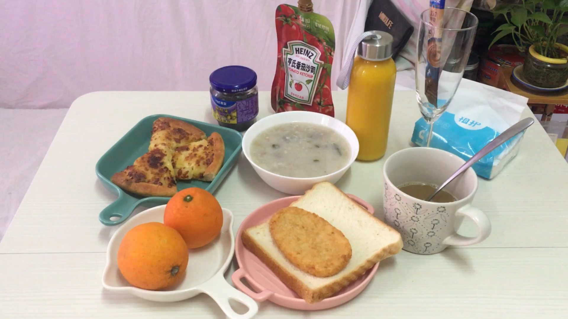 美味丰盛的营养早餐,都是昨晚剩下的,美好一天从早餐开始