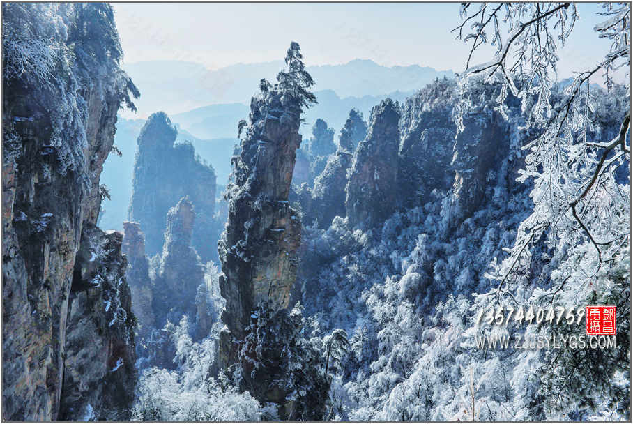 2018年张家界武陵源天子山核心景区雪景欣赏