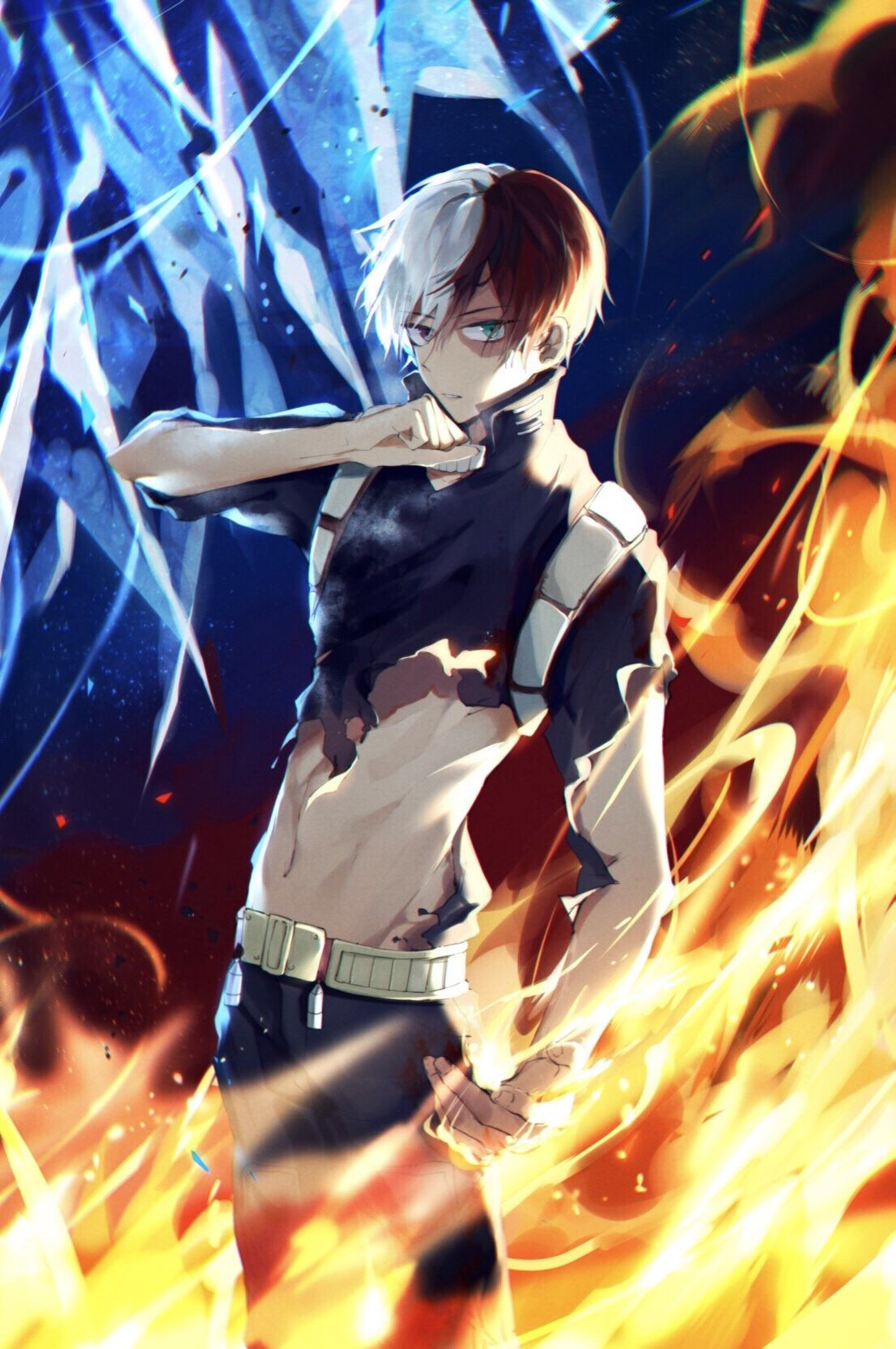 轰总与绿谷主题壁纸,另有两位神秘嘉宾,让手机百分百回头率!