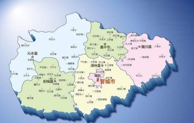 晋城市最新地图 放大图片